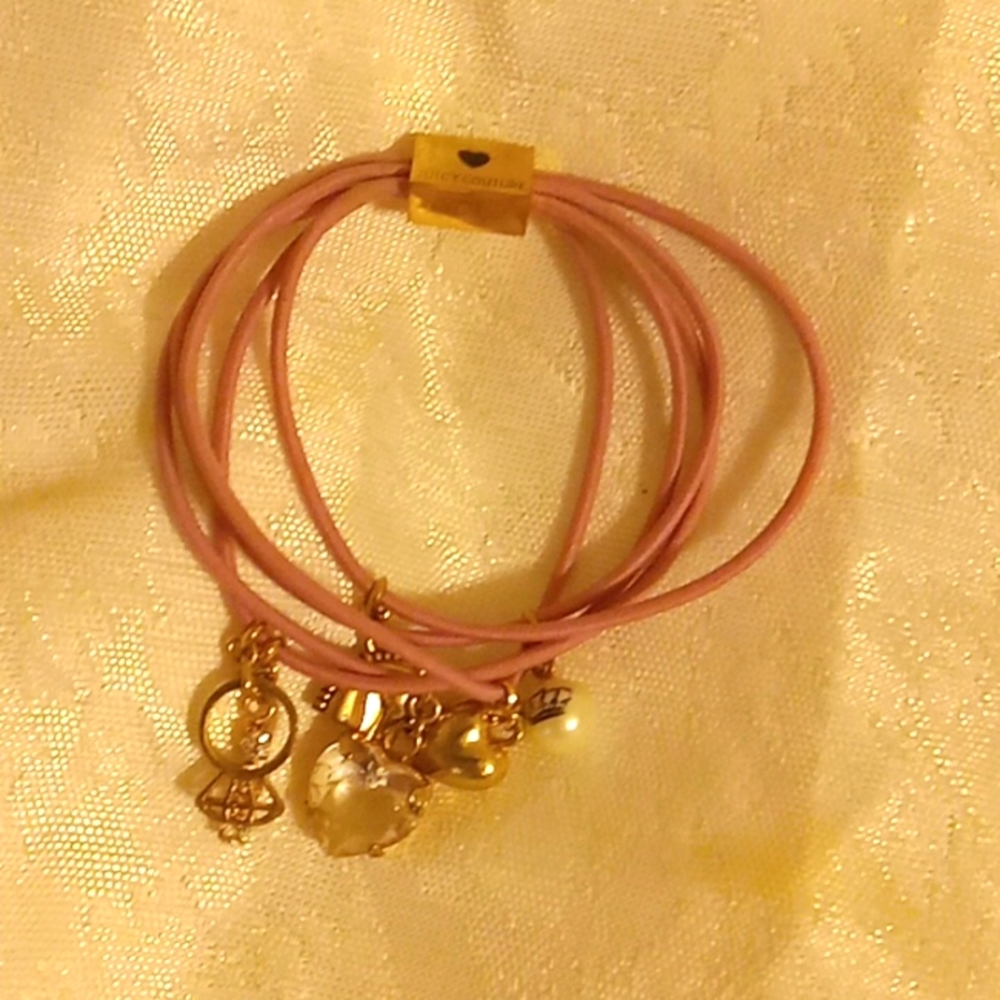 Juicy Couture pink stretch charm bracelet